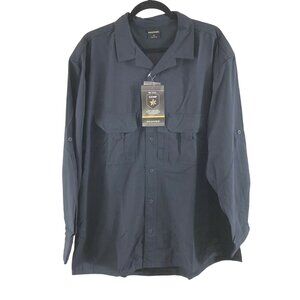 Propper Mens Sonora Shirt Tactical Long Sleeve Vented Nylon Button Down Blue XL
